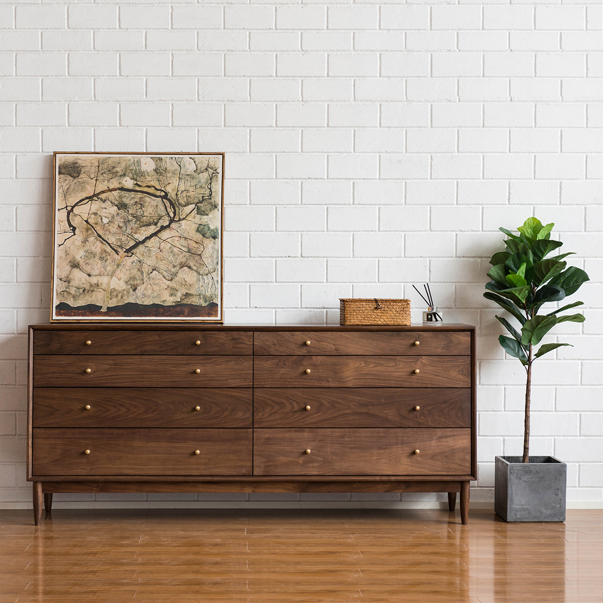 简约现代实木斗柜五斗柜五斗橱卧室储物柜收纳柜子抽屉式客厅北欧