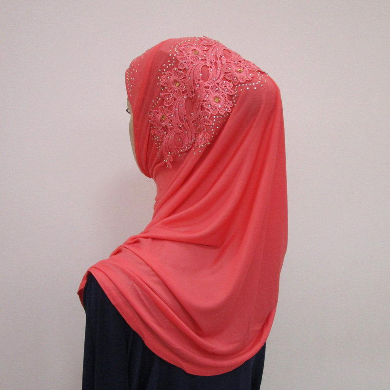 夏款盖头印花单层穆斯林头巾伊斯兰教用品回族礼拜帽