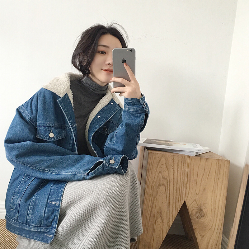 大毛领牛仔外套,点亮你的冬天