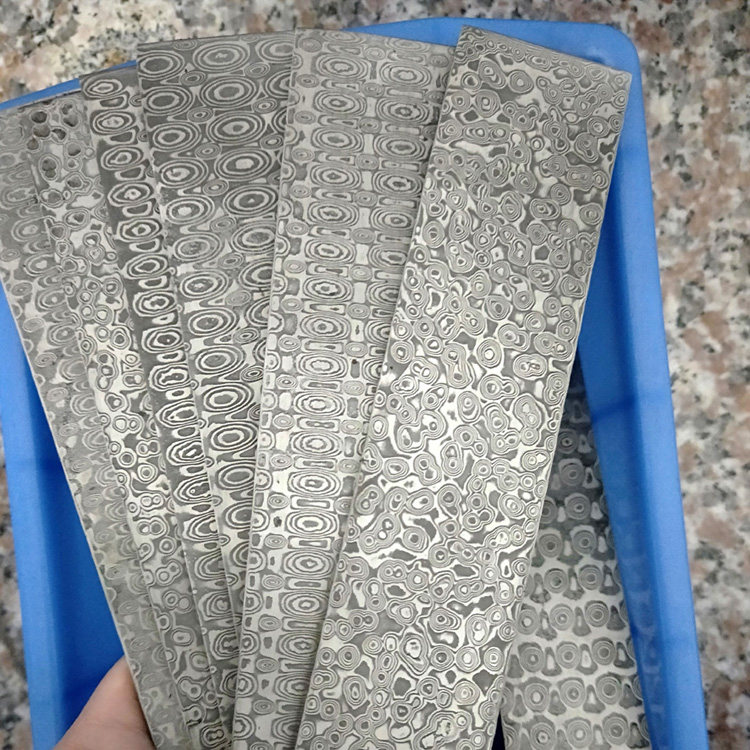 大马士革钢_大马士革钢板钢剑材料刀坯花纹钢料钢胚原料diy钢条 钢条