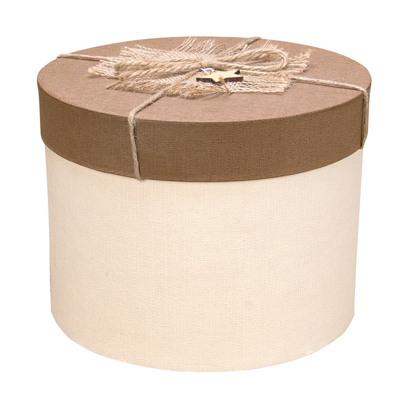 圆形礼品盒大号 简约复古 手提礼物纸盒 包装盒 创意 文艺小清新