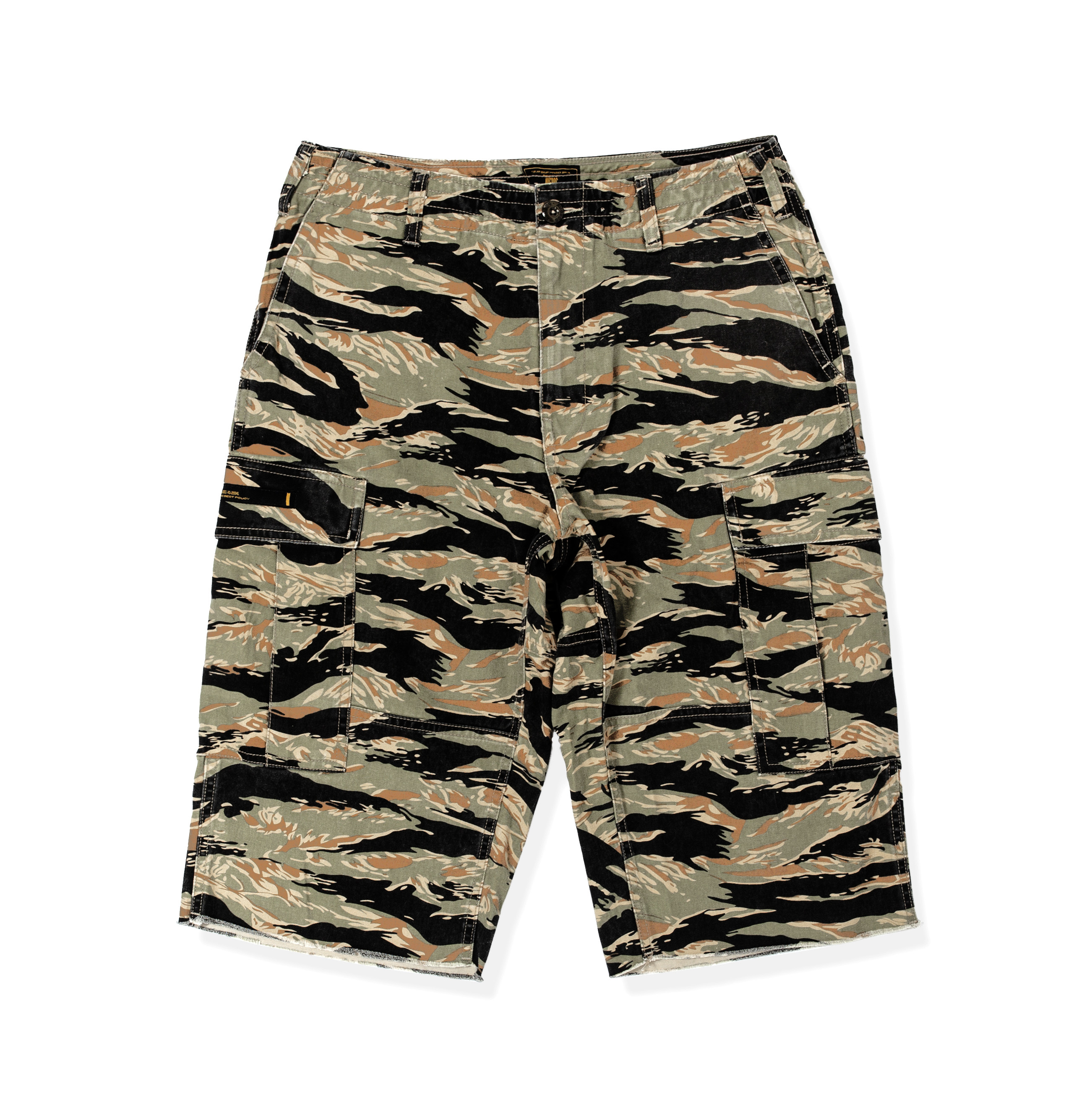 男_aug 18ss 夏季新款 定织虎纹迷彩工装短裤男潮夏天宽松七分裤优惠