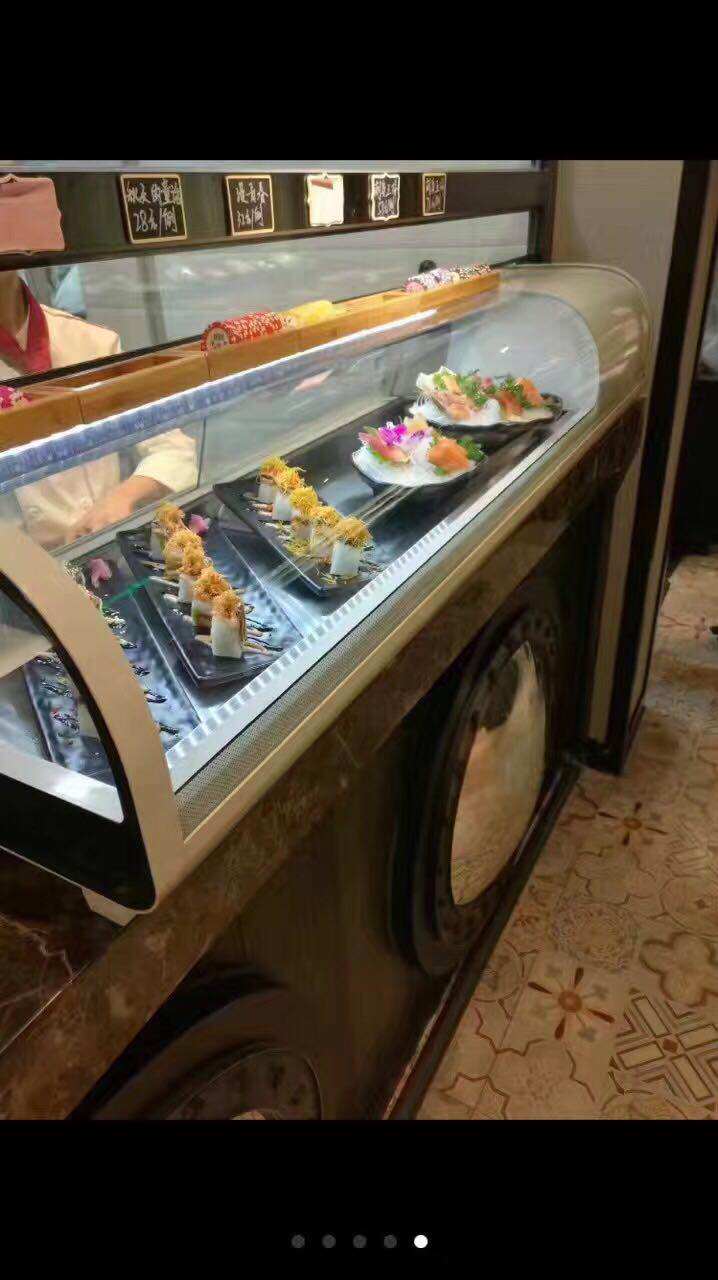 劳特弧形台式寿司柜冷藏展示柜熟食保鲜柜鸭脖凉菜卤菜柜单层商用