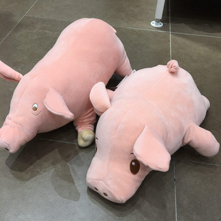 粉红猪公仔_miniso名创优品猪猪公仔毛绒玩具娃娃抱枕17汽车摆件姿