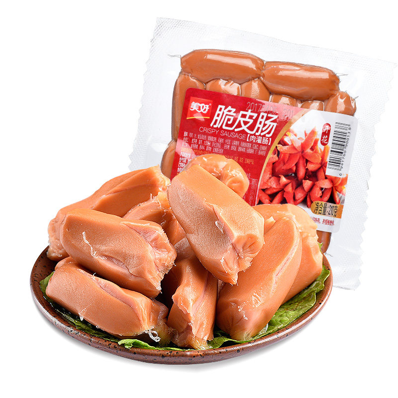 美好开花脆皮肠麻辣烫火锅东煮食小香肠210g