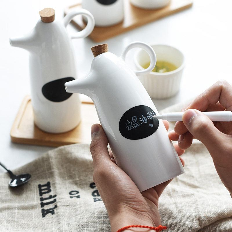 创意小黑板陶瓷油壶