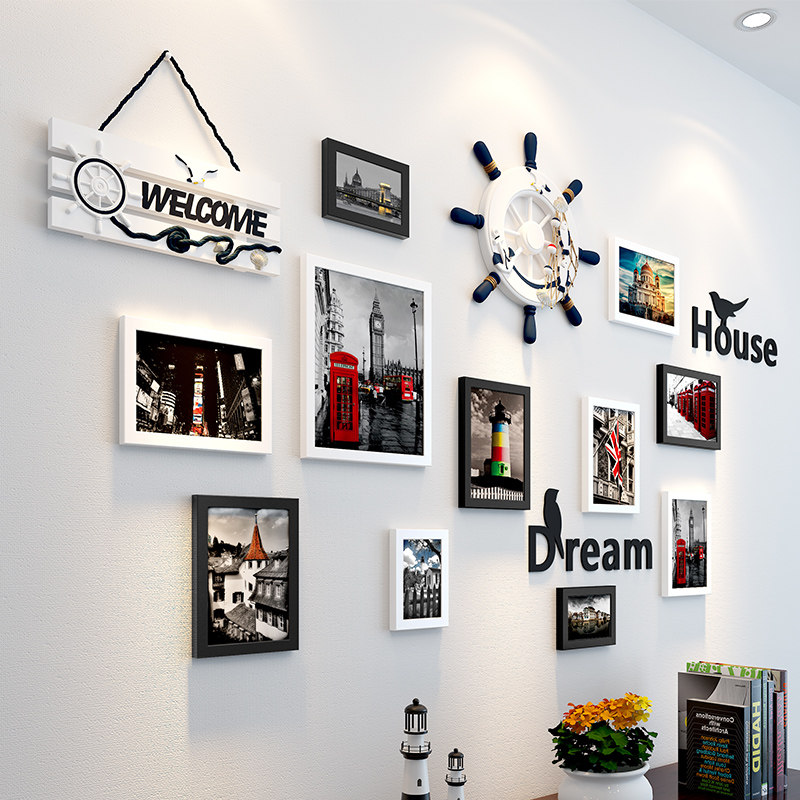 客厅照片墙欧式创意连体相框挂墙组合餐厅画框