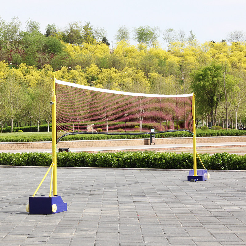 盖威简易折叠羽毛球网架便携式双人标准移动网架厂家直销包邮