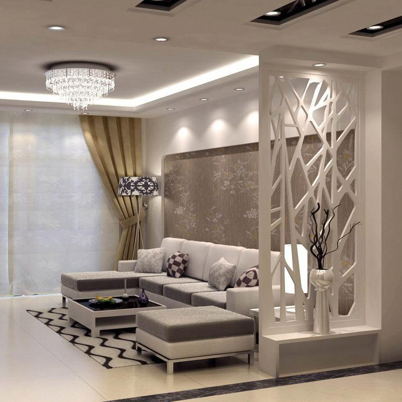 一折花格隔断_雕匠 现代高密度板镂空屏风 隔断 客厅奥松板花格通花