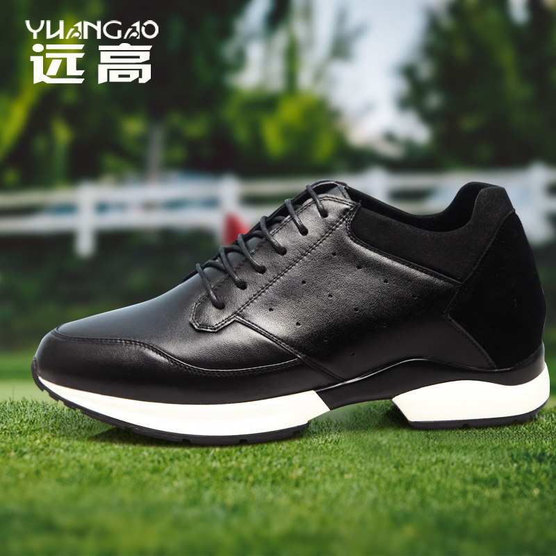远高秋季真皮鞋男鞋内增高10cm运动休闲隐形增高鞋男跑步鞋潮鞋子