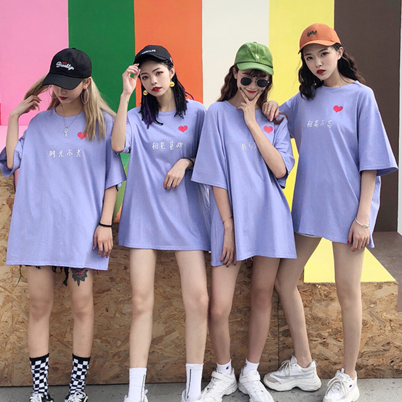 淘宝直播直播衣服 女装 冬天_抖音闺蜜装姐妹装短袖女学生t恤衫夏季