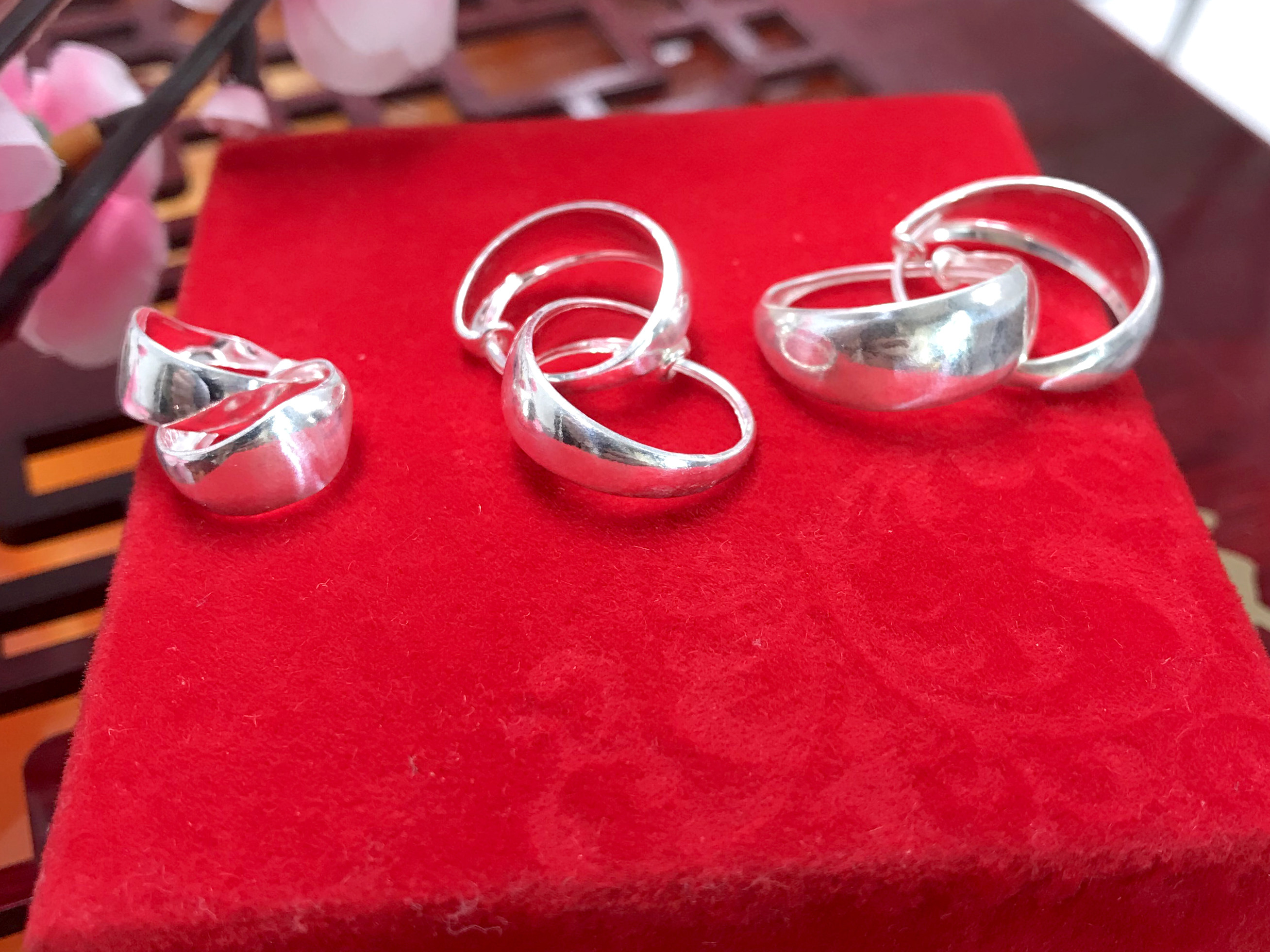 大耳圈 纯银 999