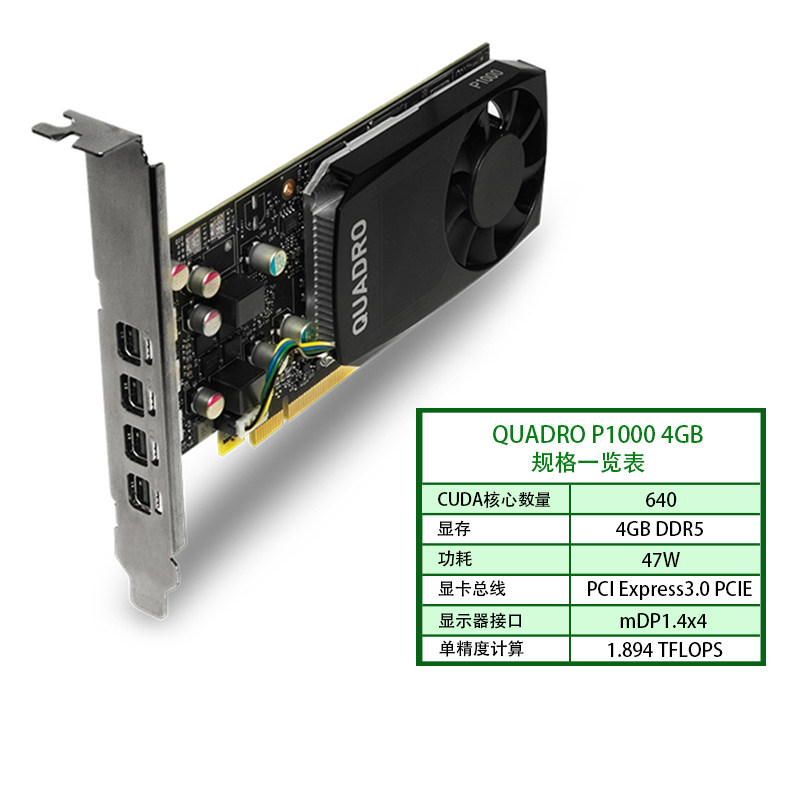 顺丰含票 丽台quadro p1000专业绘图设计图形4k工作站4g显卡
