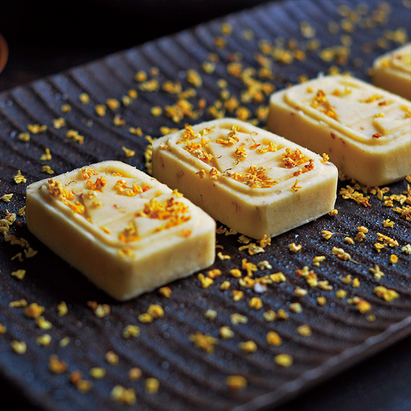 杭州特产_粮赞桂花绿豆糕正宗手工传统糕点零食下午茶点心杭州特产