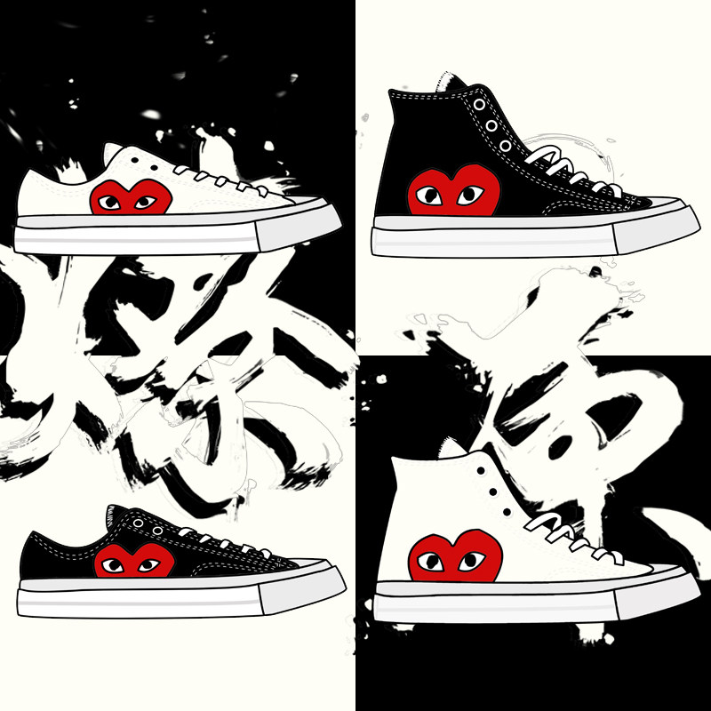 燎原装备 converse 1970s cdg play 川久保玲匡威 黑白高帮低帮