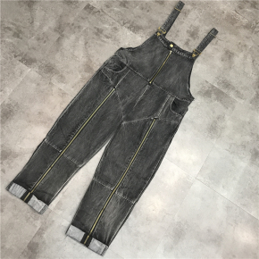 背带牛仔裤扣子的安装图