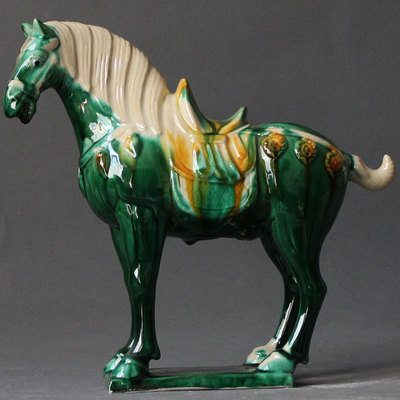 唐三彩马陶瓷马六骏马摆件家居工艺礼品马年新品礼品马上有钱对象
