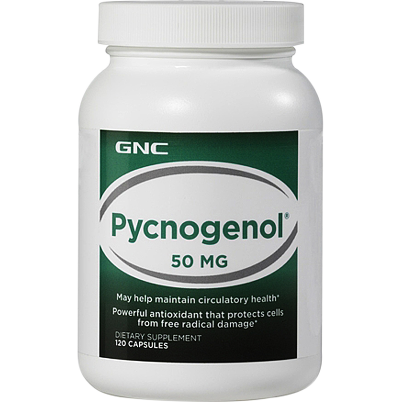 美国进口gnc健安喜碧萝芷pycnogenol法国松树皮精华胶囊50mg120粒
