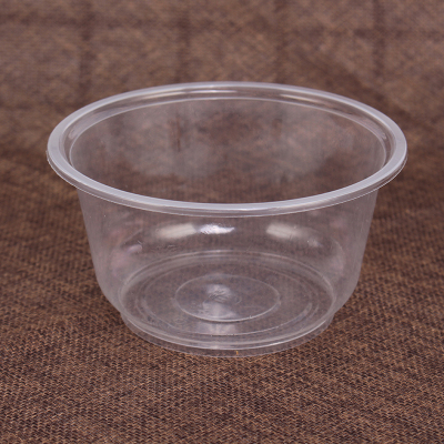 300ml一次性餐盒 圆形塑料饭盒 透明快餐碗打包碗汤碗饭碗小胶碗