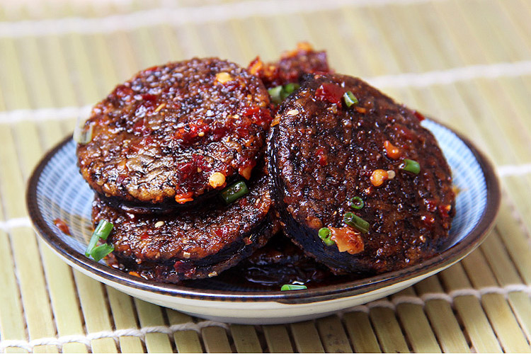 糍粑 纯糯米手工 桂花糕_凉扮血粑湘西特色小吃血肠灌粑 农家自制diy