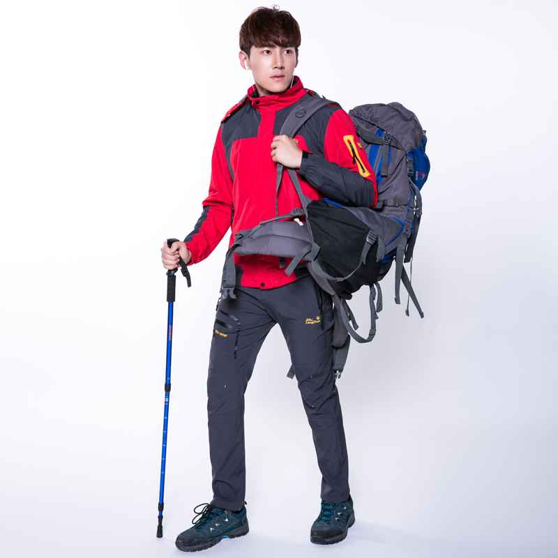 冲锋衣裤套装男薄款防水登山服装新款春秋季