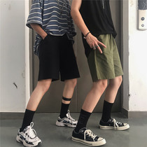 夏季韩国INS原宿风街头纯色阔腿裤百搭宽松休闲五分裤短裤女学生