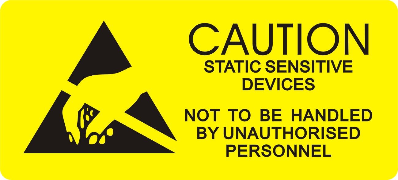 防静电环保无尘室不干胶标签警示语标示贴caution只赚人气不赚钱_7折