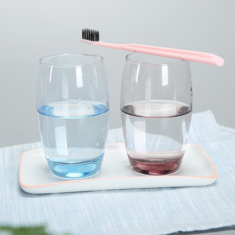 情侣牙杯套装 欧式_简约欧式玻璃漱口杯情侣洗漱杯一对酒店洗漱用品