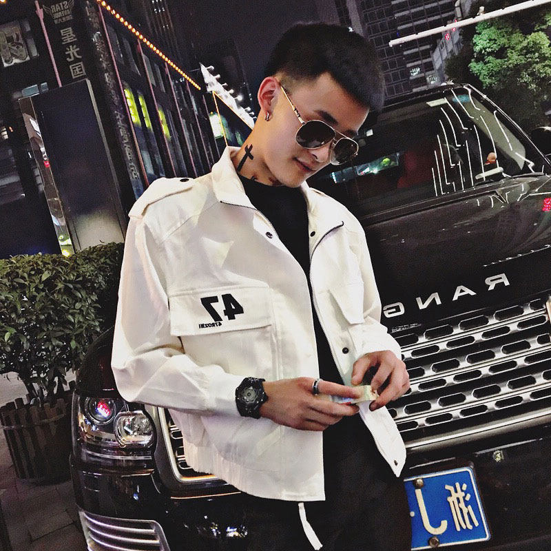 外套男韩版潮流修身精神小伙夹克社会人同款帅t外衣帅气网红优惠券