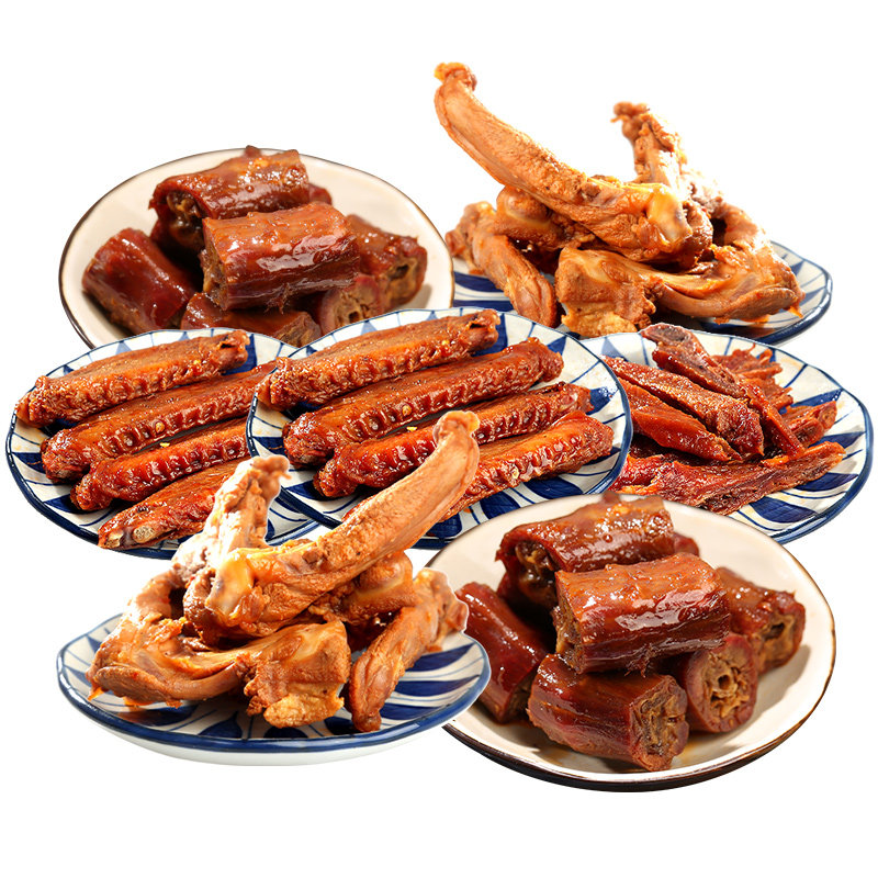 > 颜家辣酱鸭 超值酱板鸭肉湖南特产香辣小吃鸭货大礼包零食1140g