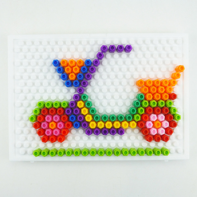 智慧魔盘组合创意插珠蘑菇钉拼图益智力幼儿园塑胶玩具3-4-5-6岁