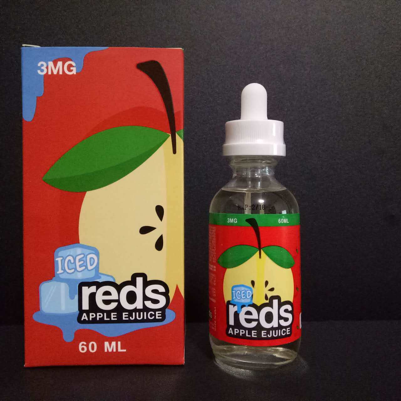 全新口味秒荔枝冰 reds 苹果电子烟烟液 美国进口ice 苹果冰烟油