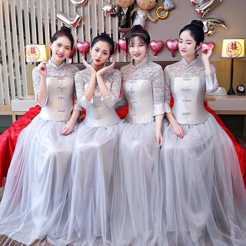 热销中式伴娘裙