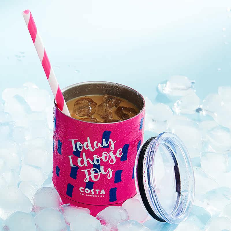 热销costa咖啡_costa吸管杯大容量成人不锈钢保温带盖咖啡杯创意随手