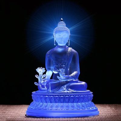 台湾琉璃密宗药师佛 居室供奉保平安 药师七佛药师琉璃光如来佛像_双