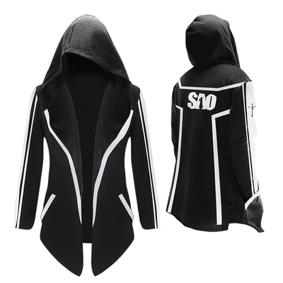 轻漫 刀剑神域衣服桐人风衣外套动漫外衣二次元周边男加绒卫衣