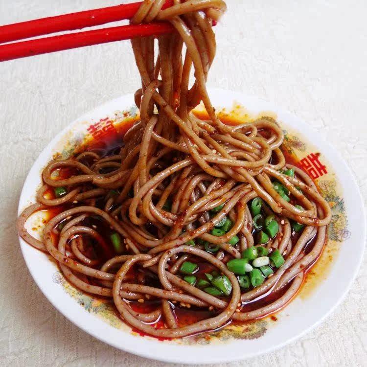 热销荞麦面条 农家_陕西荞麦饸络面条 特产小吃正宗手工农家糖友粗粮