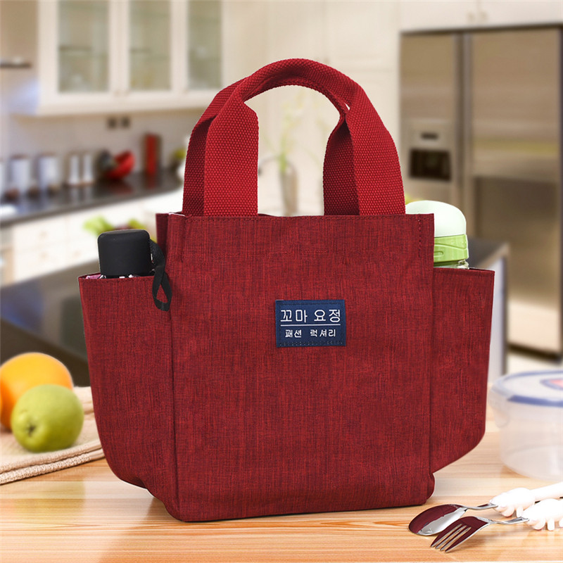 田宫午餐盒_韩版装带饭的饭盒袋子午餐便当女手提拎包简约防水妈咪包