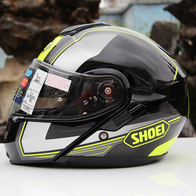 日本原装进口shoei头盔揭面盔男 摩托车机车赛车双镜片截面盔防雾