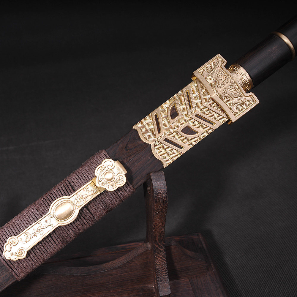 龙泉周氏宝剑 木兰短剑 花纹钢短刀剑 汉剑唐汉剑镇宅兵器未开刃