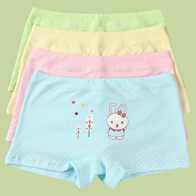女童儿童内裤a类纯棉1-2-3小宝宝女孩中大童12-15岁平角四角短裤