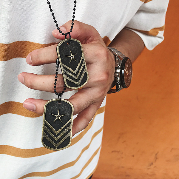 军牌项链 男 配饰大额优惠券