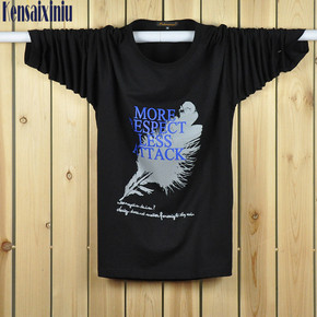 男式运动t恤 棉 长袖