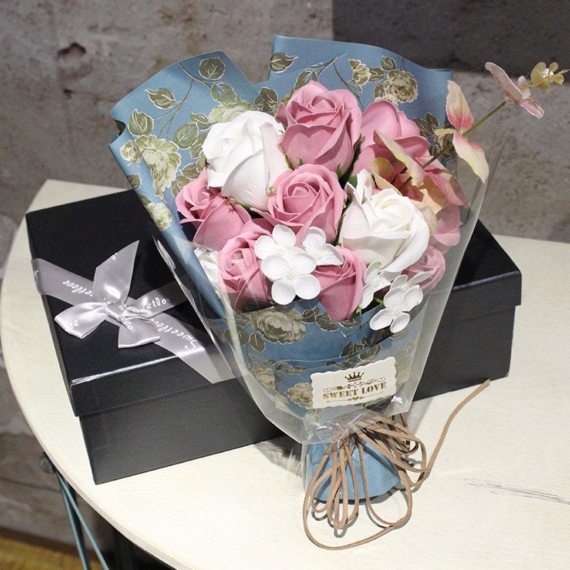 妇女节香皂玫瑰花礼盒肥皂花束送闺蜜生日礼物女生特别实用小清新