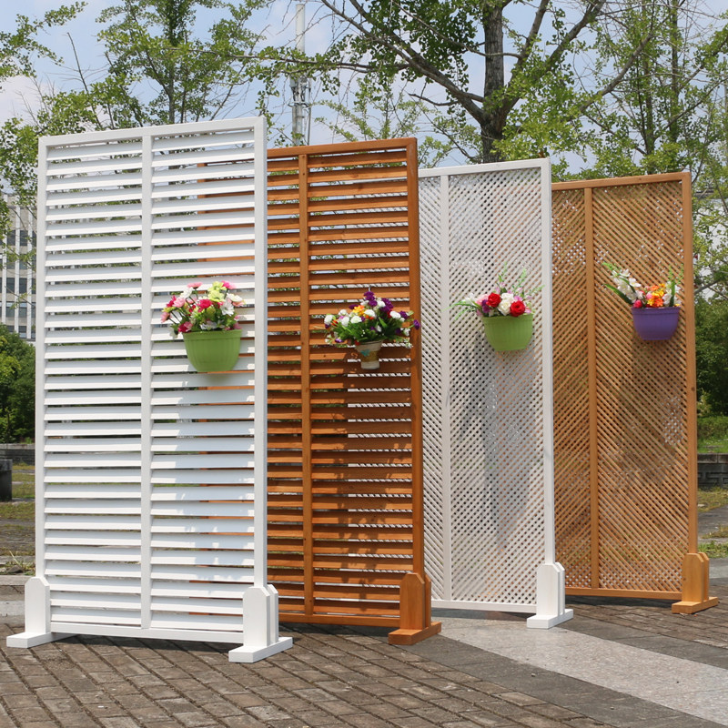 热销室外花架防腐木 庭院_户外防腐木百叶栅栏庭院室外围栏屏风隔断