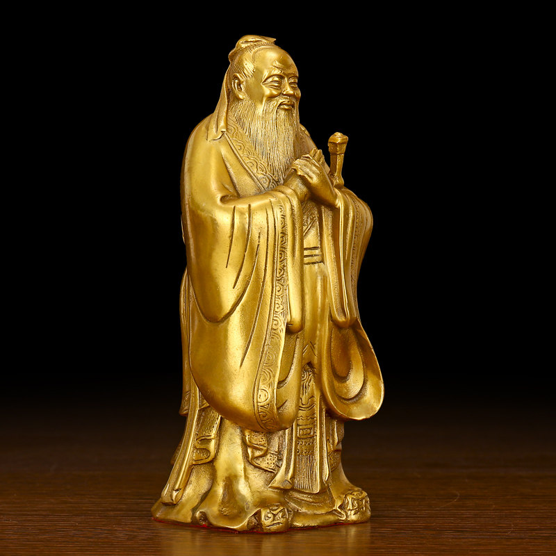聚缘阁孔子雕像摆件树脂孔夫子像人物摆件孔圣人摆件孔子佛像旺学