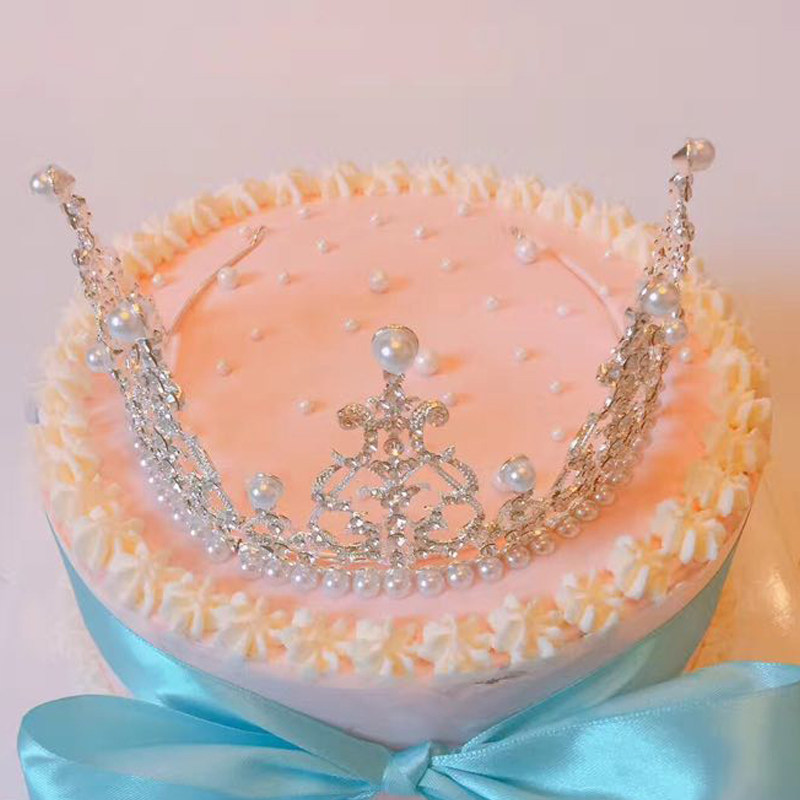 生日装饰布置 儿童 公主_生日皇冠蛋糕装饰摆件女孩演出派对布置烘焙