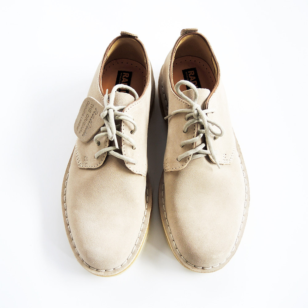 radium翻毛反毛皮低帮休闲皮鞋系带反绒皮复古磨砂男鞋增高牛皮鞋