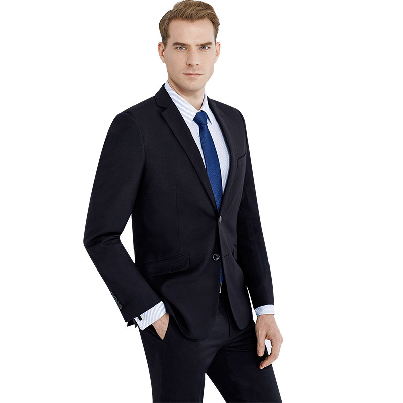 职业门 韩版修身商务正装西服职场男套装 免烫抗皱新郎伴郎西装