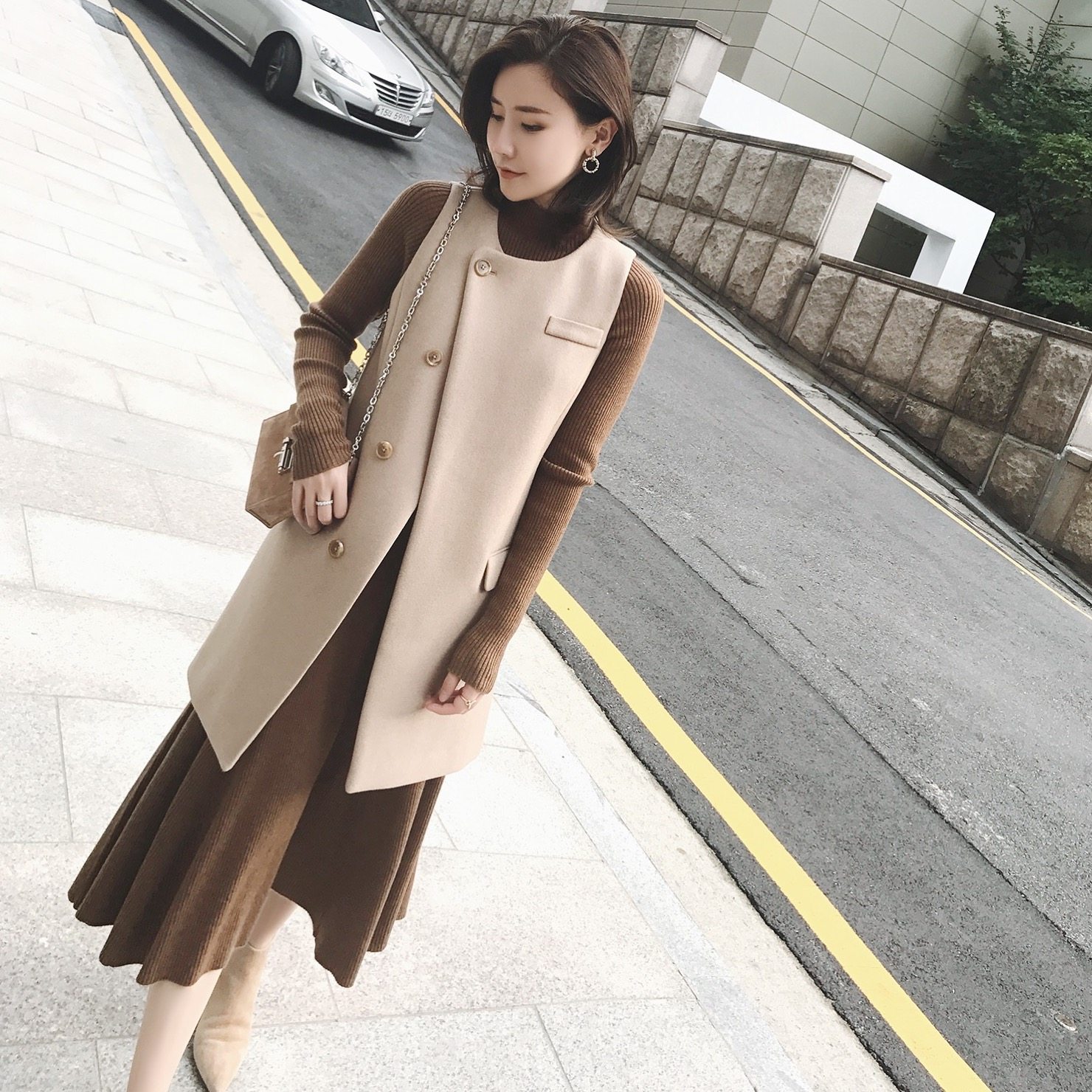 层次感叠穿,怎么少得了元气马甲